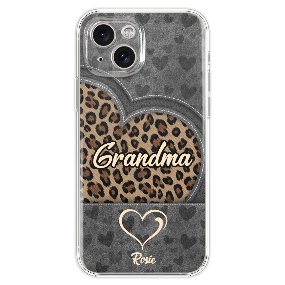 Leopard Heart - Personalized Phone Case