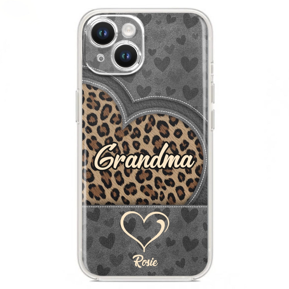 Leopard Heart - Personalized Phone Case