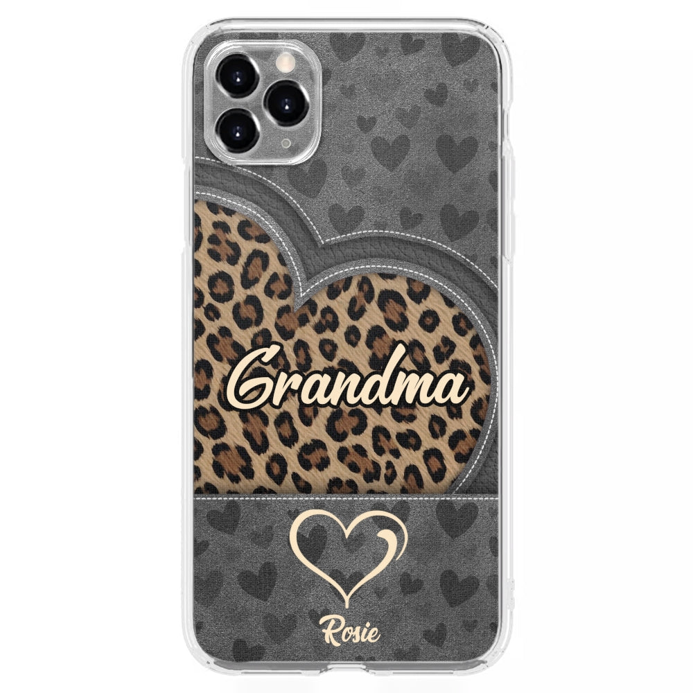 Leopard Heart - Personalized Phone Case