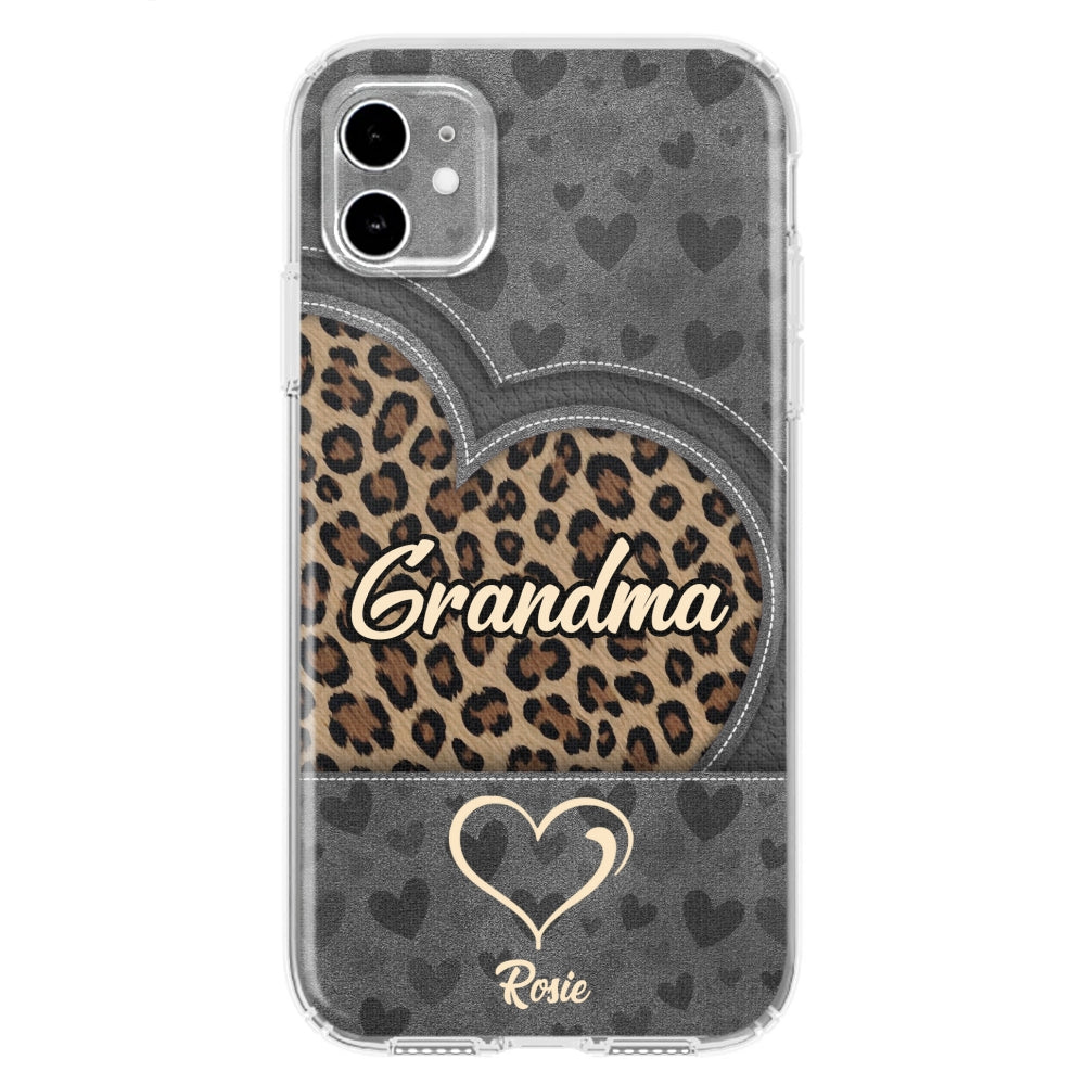 Leopard Heart - Personalized Phone Case