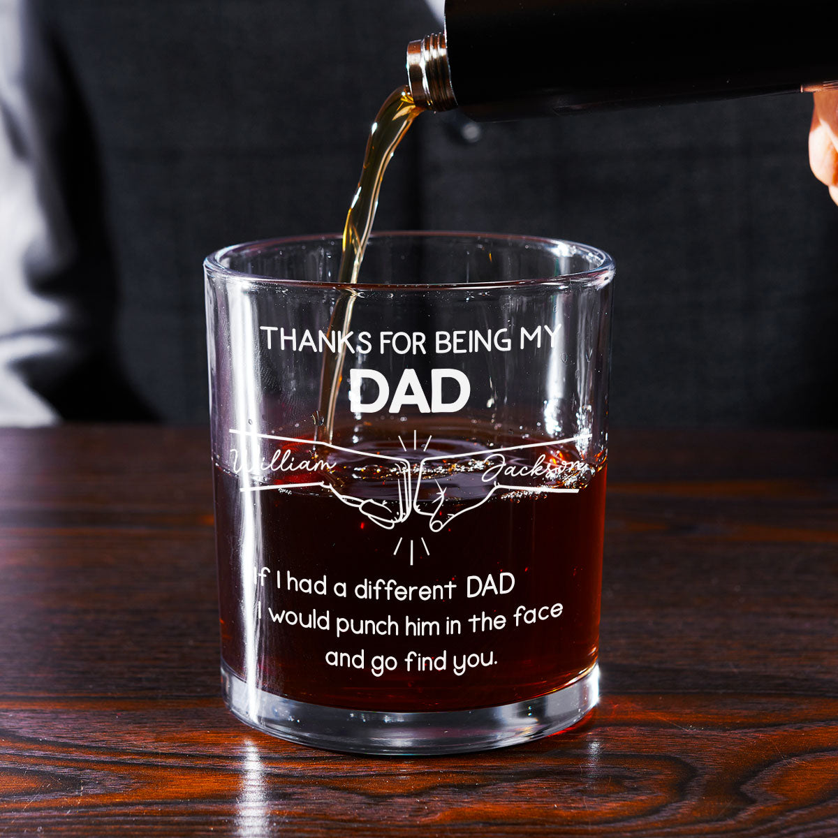 Custom Christmas Birthday Drinkware Gifts for Brother • Thanks For Being My Brother - Personalized Whiskey Glass