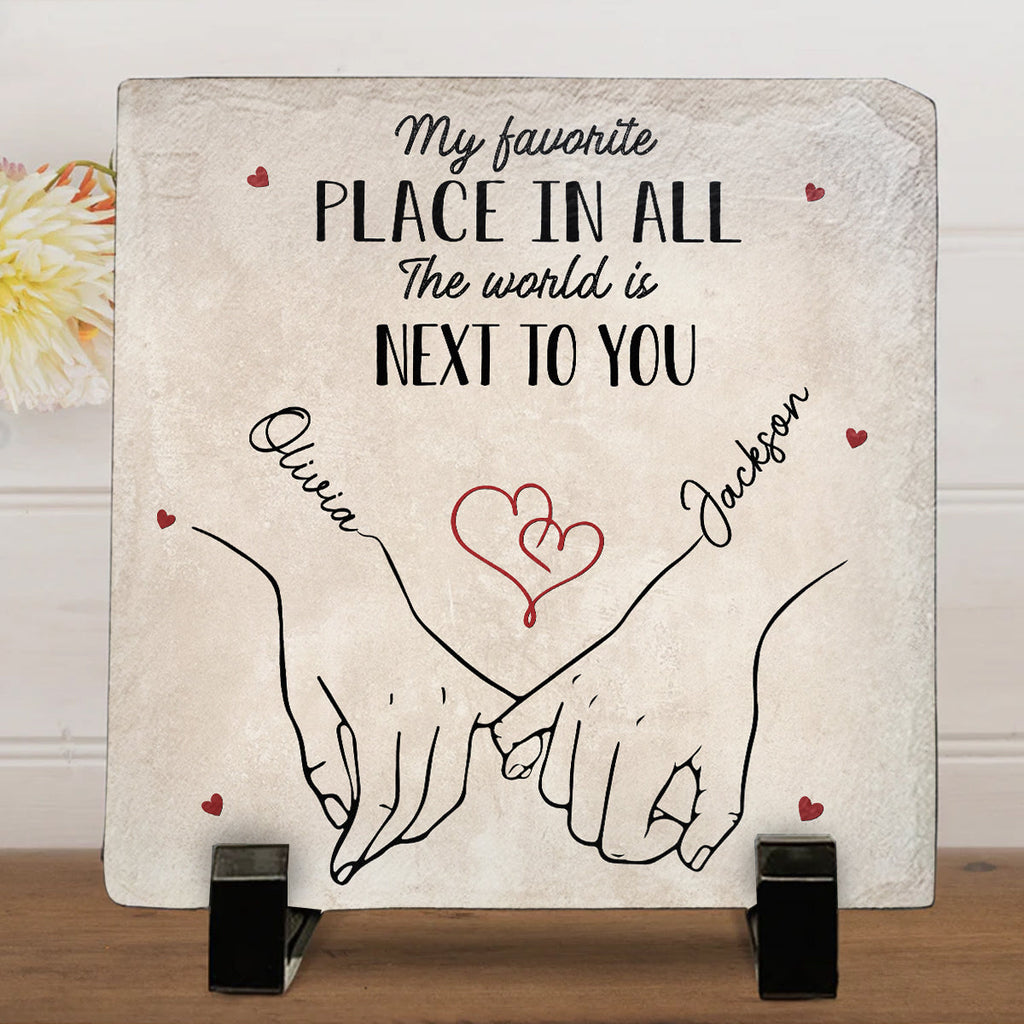 My Heart Is Perfect Because You Are Inside - Personalized Square Shaped Stone