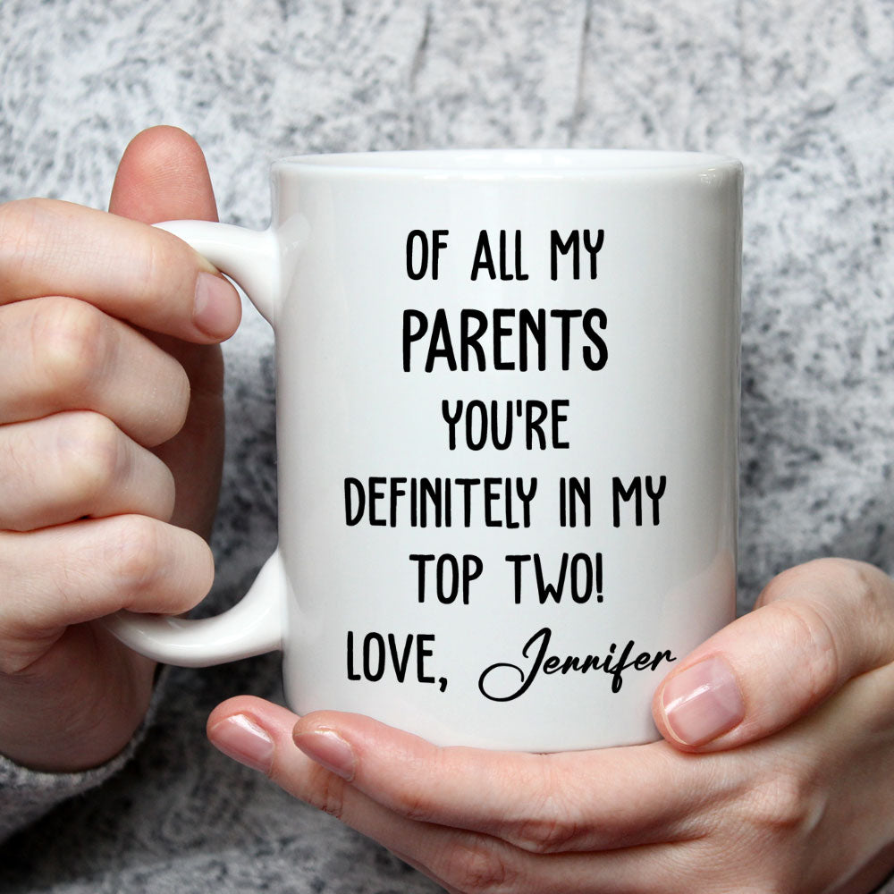 Custom Father's Day, Special Gift for Dad & Grandpa • My Top Two - Personalized Coffee Mug