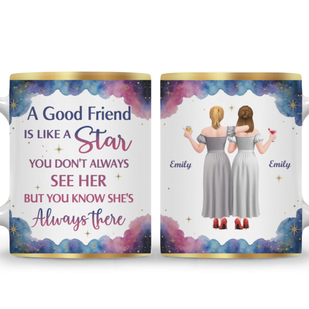 Custom Best Friend, Christmas & Birthday Friendship Keepsake Gift • True Friends Never Disappear - Personalized Coffee Mug