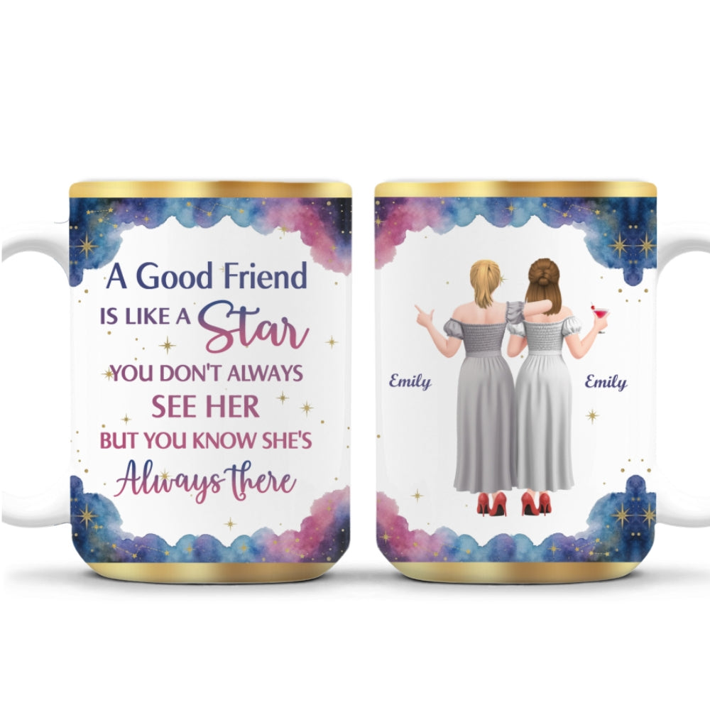 Custom Best Friend, Christmas & Birthday Friendship Keepsake Gift • True Friends Never Disappear - Personalized Coffee Mug