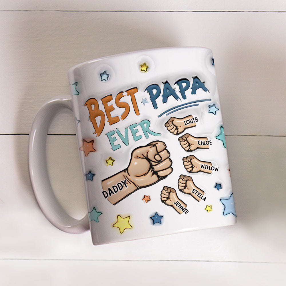 Custom Christmas & Birthday Gift for Dad • Worlds Greatest Dad - Personalized 3D Inflated Effect Mug