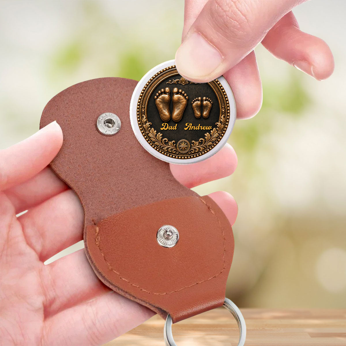 Custom Coin Keychain for Son, Father's Day Birthday Gifts • Find Your Adventure - Personalized Pocket Hug