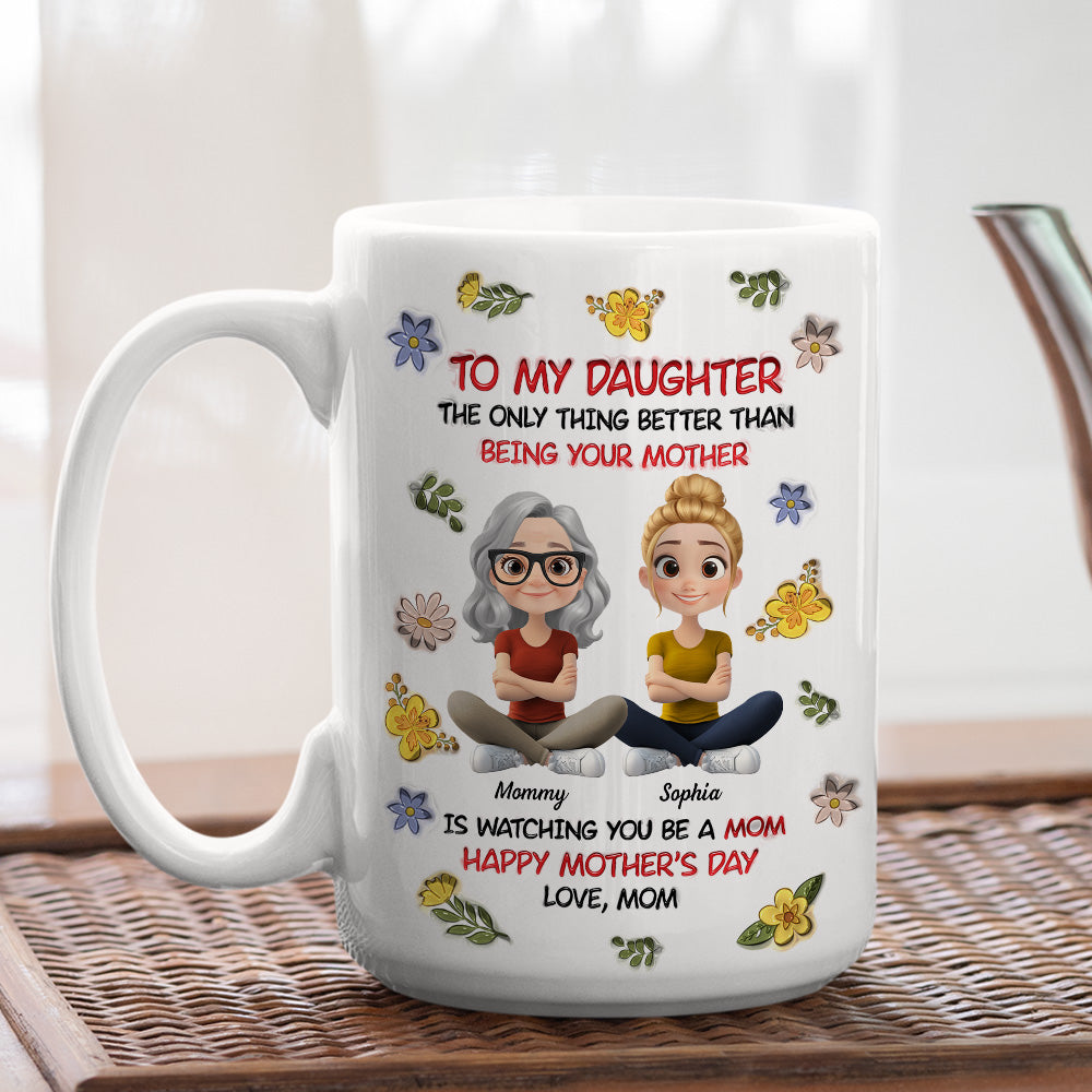 Custom Mother's Day Gift for Daughter • To My Daughter With Love - Personalized 3D Inflated Effect Mug
