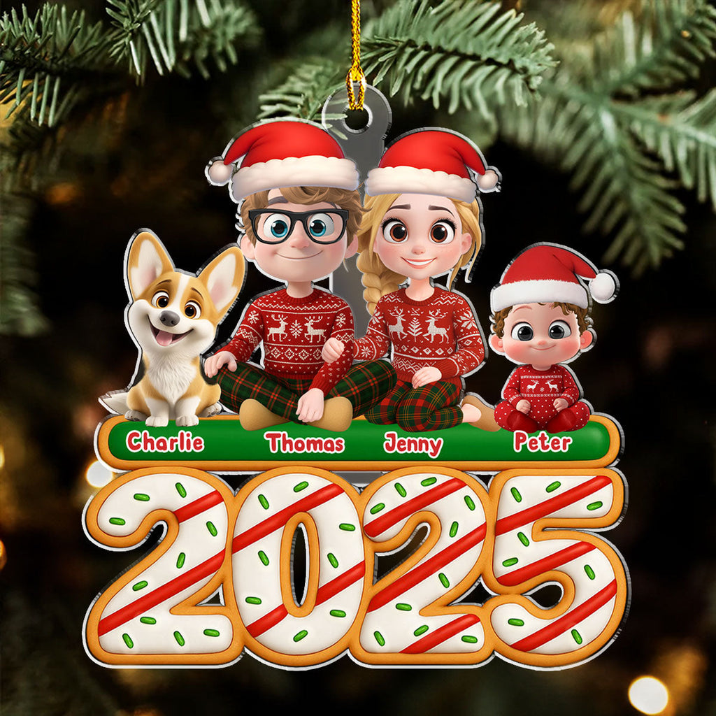 Custom Family Ornament, Christmas Gift for Family Members •  We And Our Kids Tree Cake - Personalized Acrylic Ornament