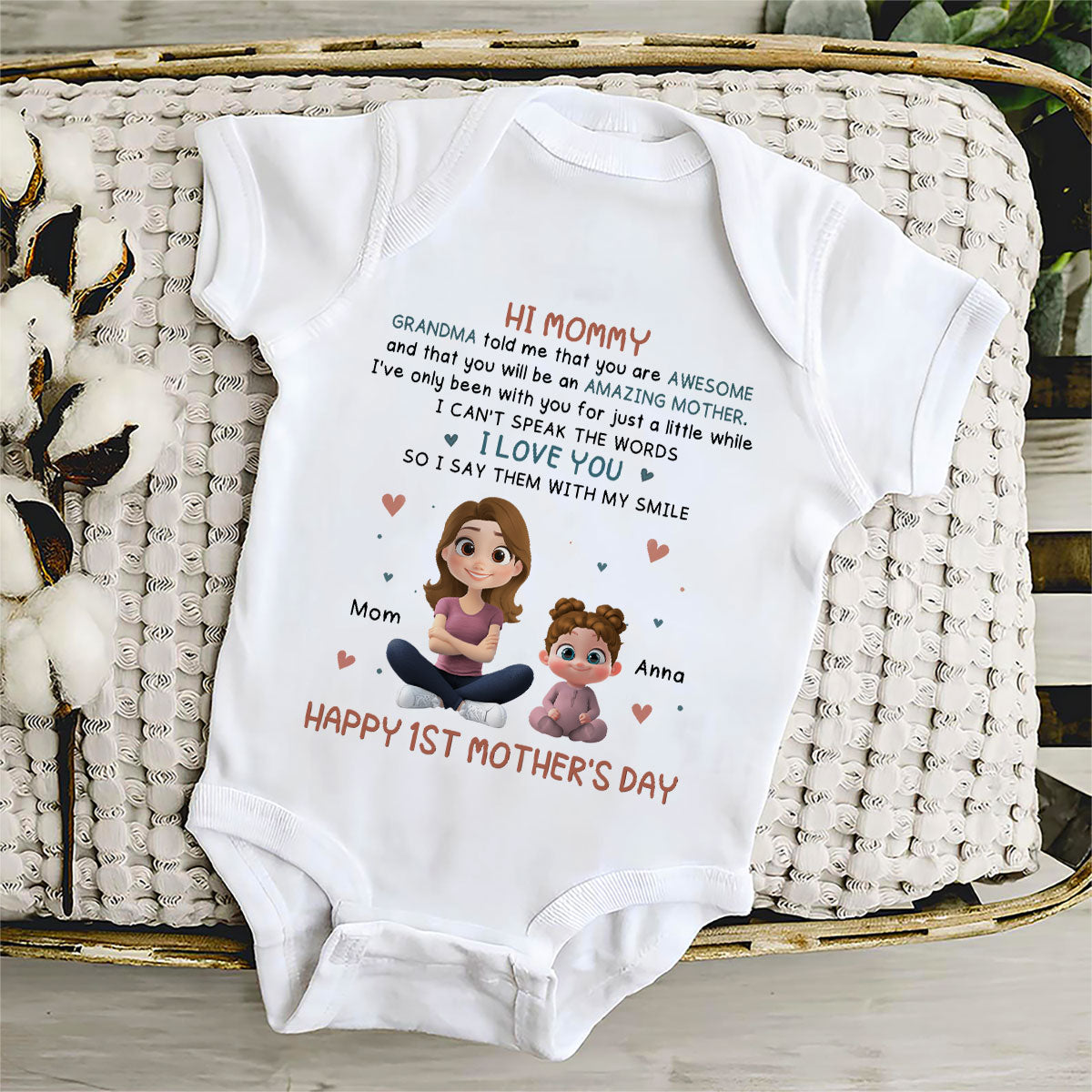 Grandma Told Me - Personalized Baby Onesie