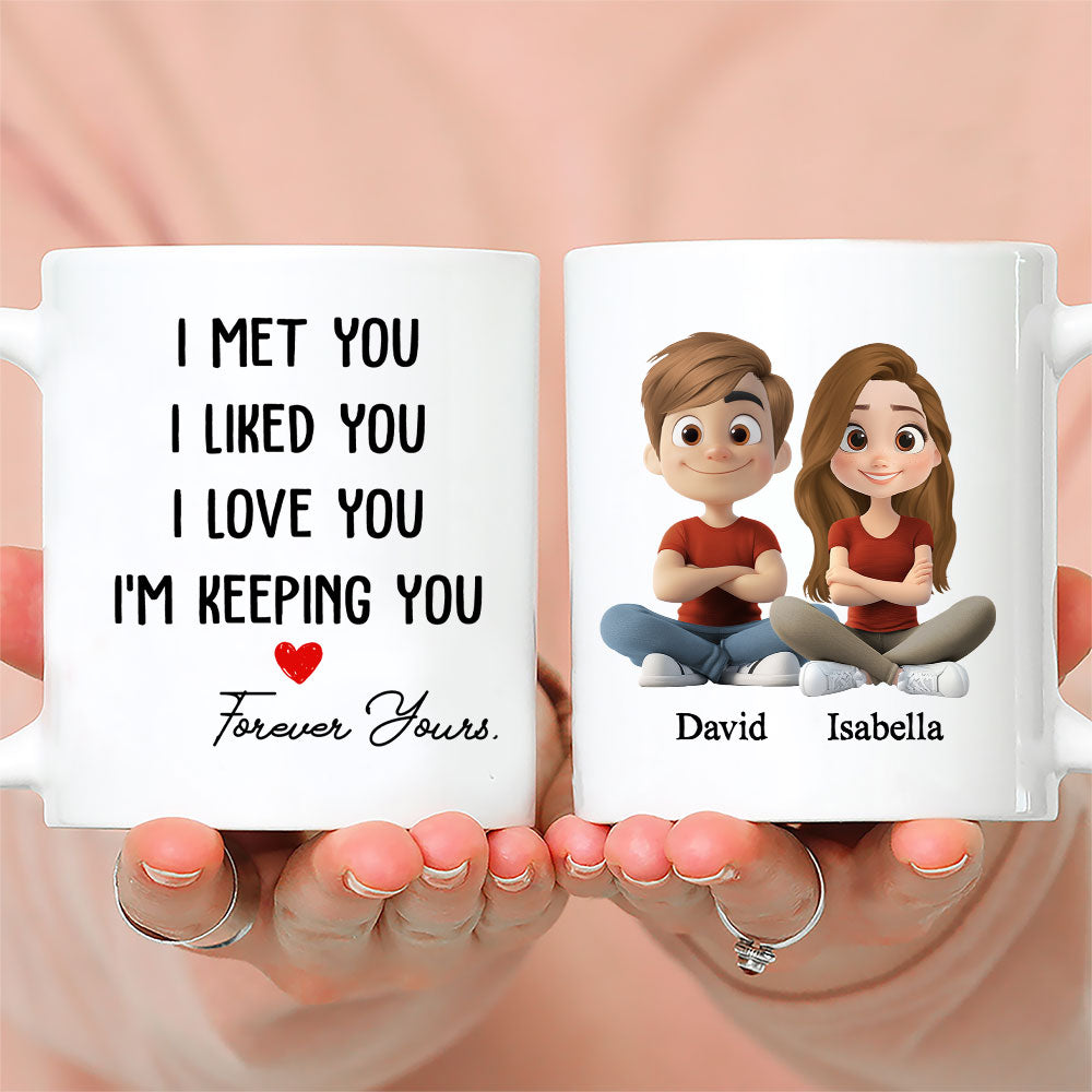 Custom Anniversary Keepsake Gifts For Couple • I Am Keeping You - Personalized Coffee Mug