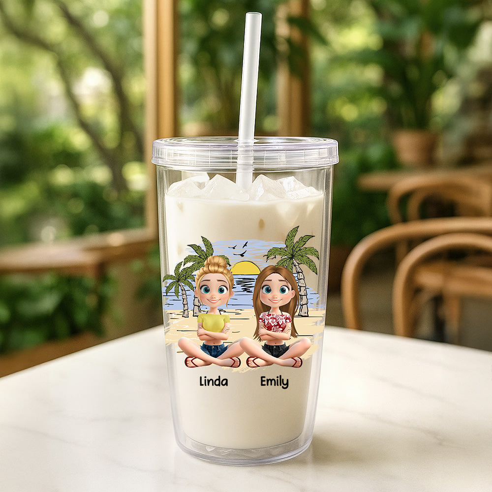 Custom Christmas Birthday Gifts For Best Friend • Are We Drunk - Personalized 14oz Plastic Tumbler