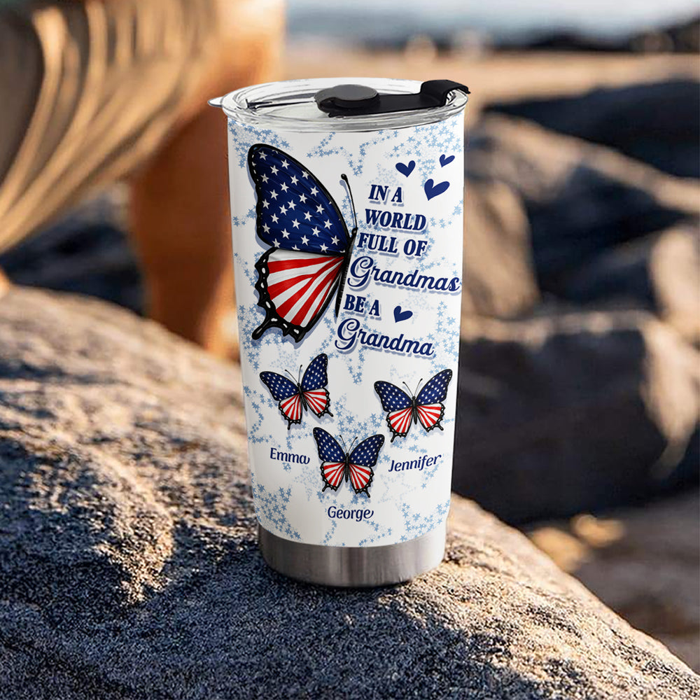 Custom Christmas Birthday Gifts For Grandma • Full Of Grandmas - Personalized Tumbler