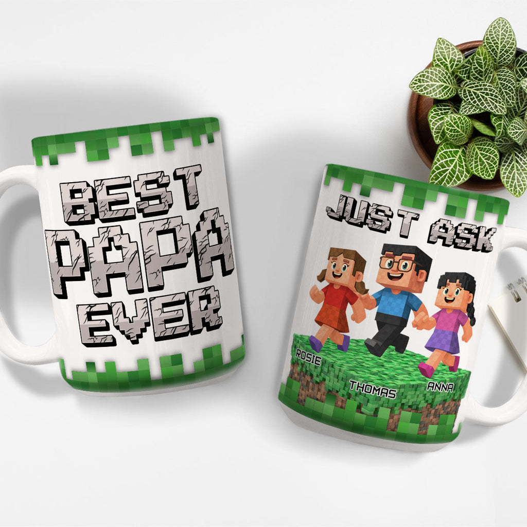 Custom Father's Day, Special Gift for Dad & Grandpa • Best Papa Ever Ever - Personalized Coffee Mug