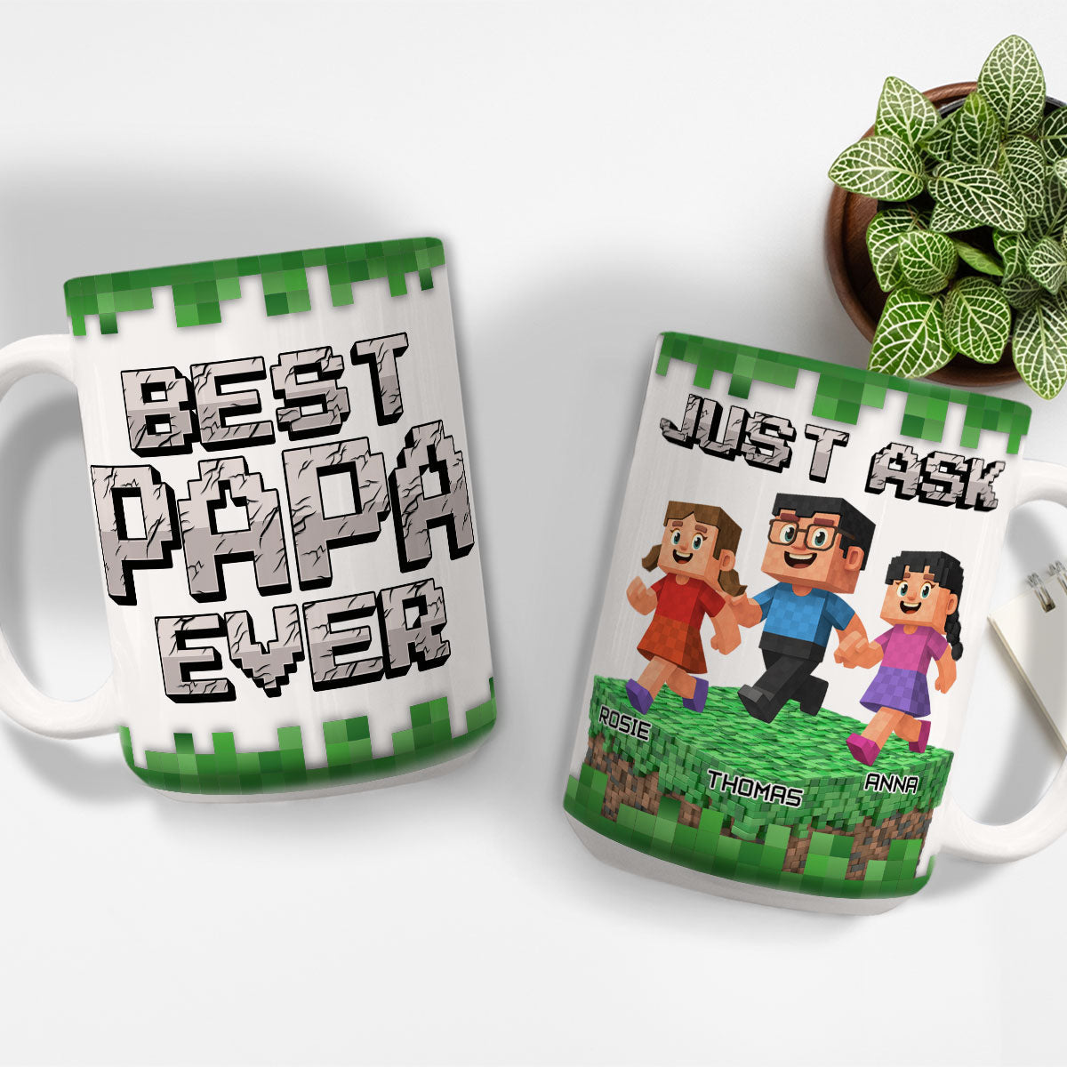 Custom Father's Day, Special Gift for Dad & Grandpa • Best Papa Ever Ever - Personalized Coffee Mug