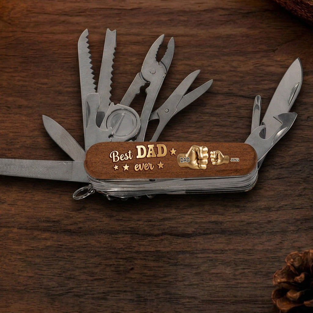 Gold Best Dad - Personalized Pocket Multi Tool