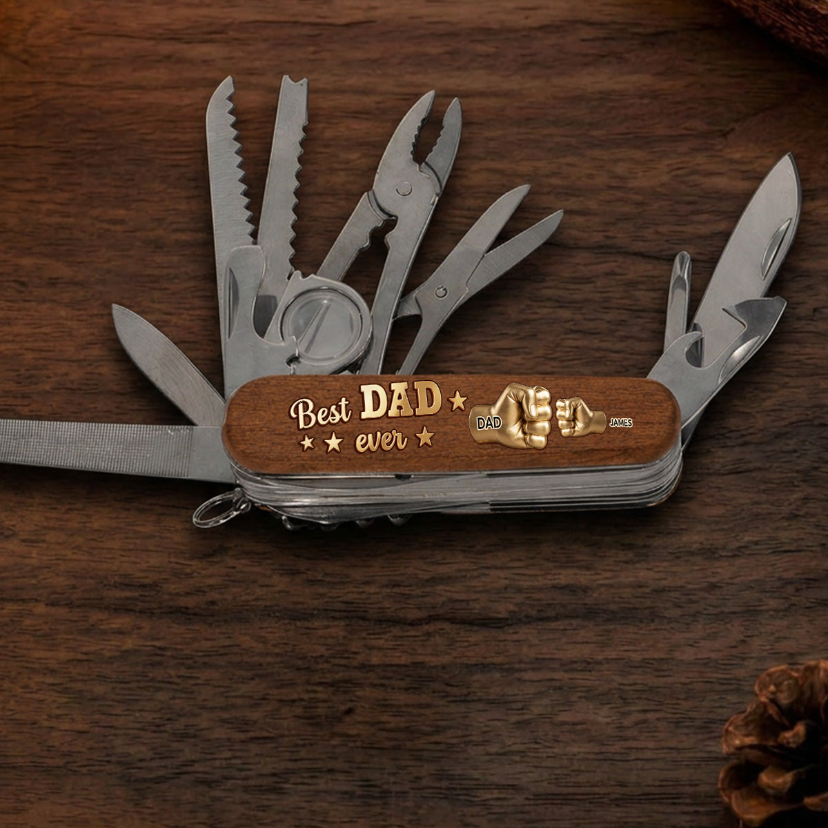 Gold Best Dad - Personalized Pocket Multi Tool