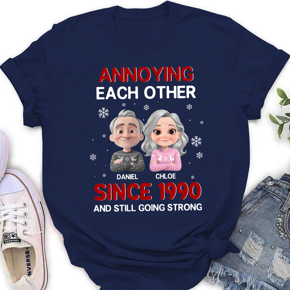 Custom Christmas Anniversary Keepsake Gifts For Husband • Annoying Each Other Christmas - Personalized Shirt