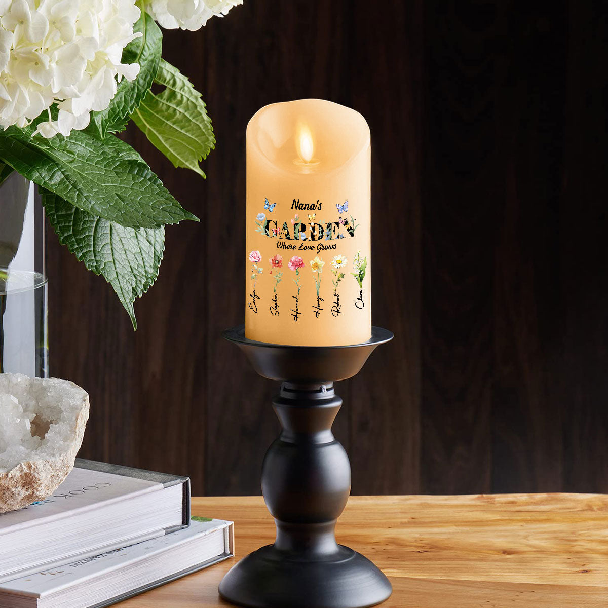 Grandma Garden - Personalized LED Candle