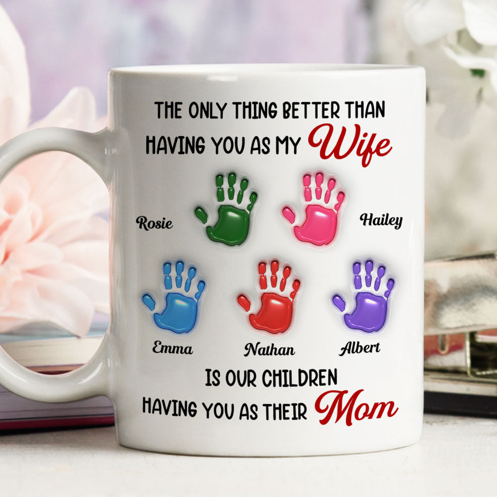 Custom Anniversary Keepsake Gifts For Couple • Having You As My Wife - Personalized Coffee Mug