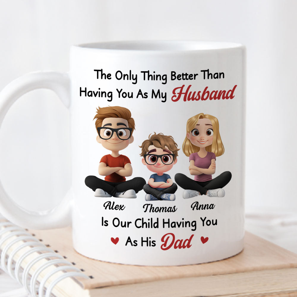 Custom Anniversary Keepsake Gifts For Couple • Having You As My Husband 2 - Personalized Coffee Mug