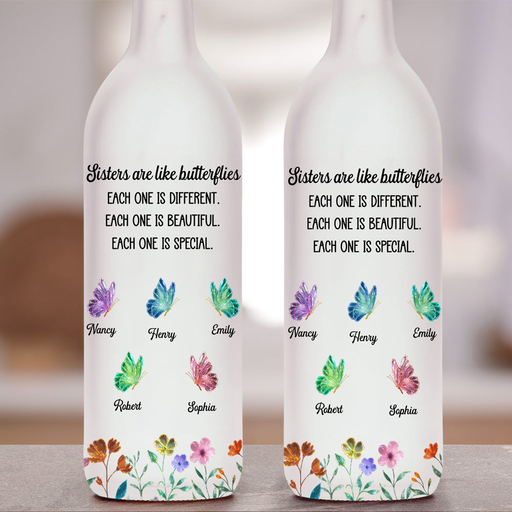 Festive Sister Love - Personalized Bottle Lamp