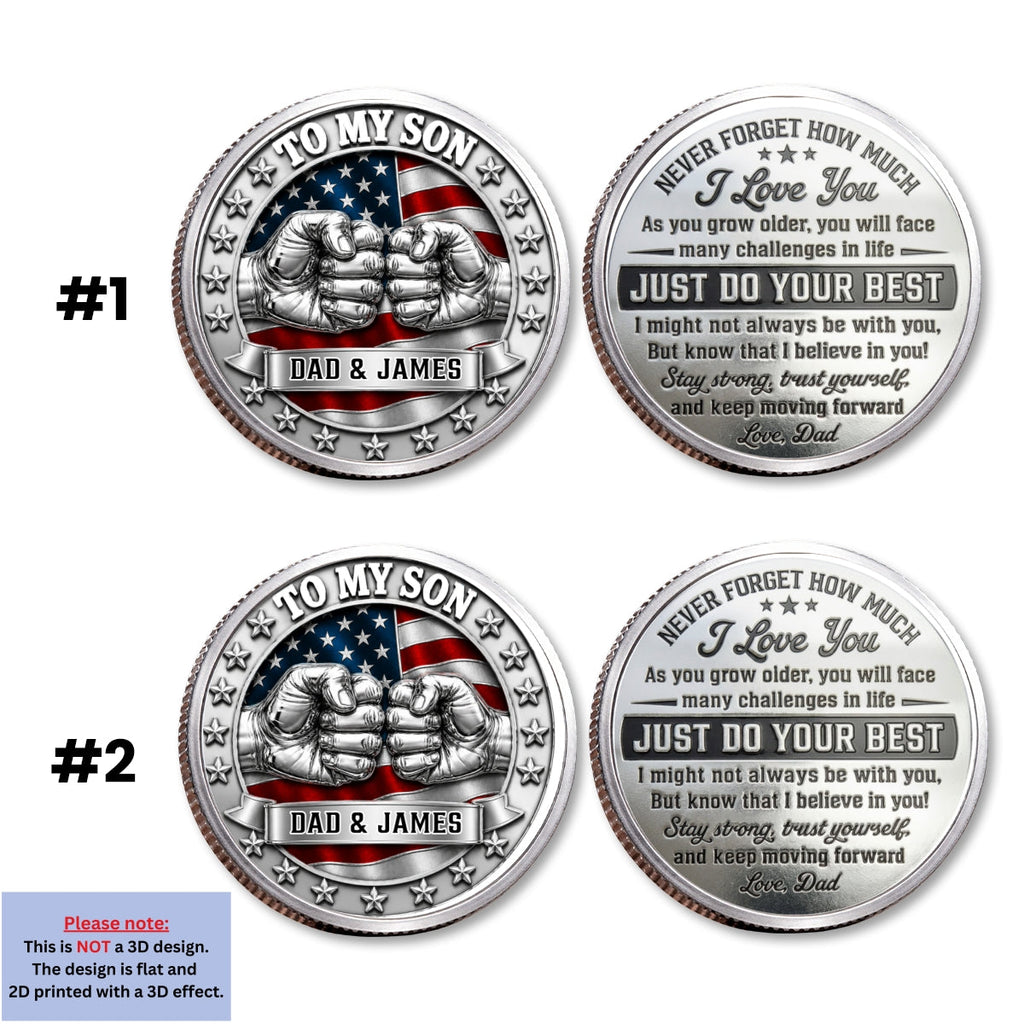 Never Forget I Love You - Personalized Commemorative Keepsake Coin