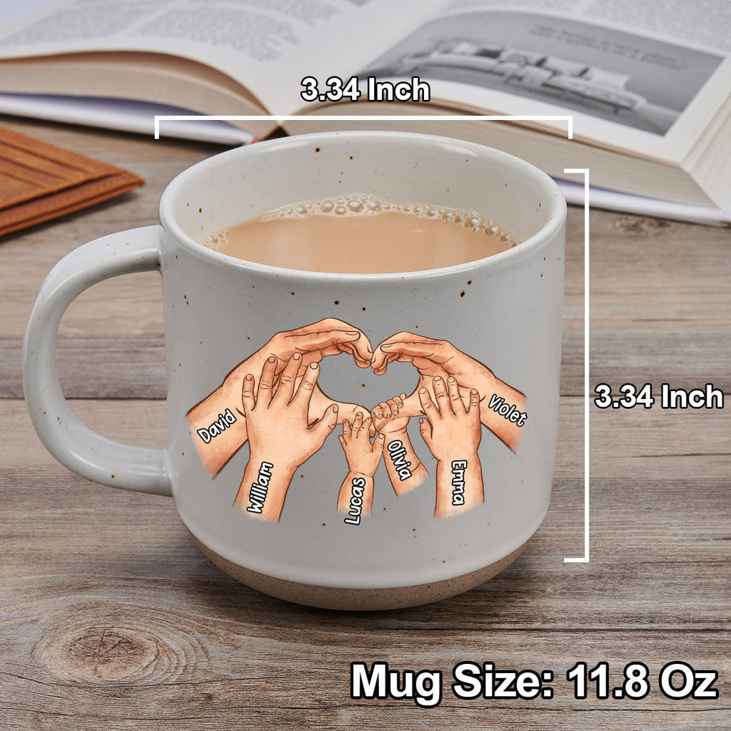 Custom Christmas & Birthday Keepsake Gift • We Will Always Be Connected By Heart - Personalized Pottery Mug
