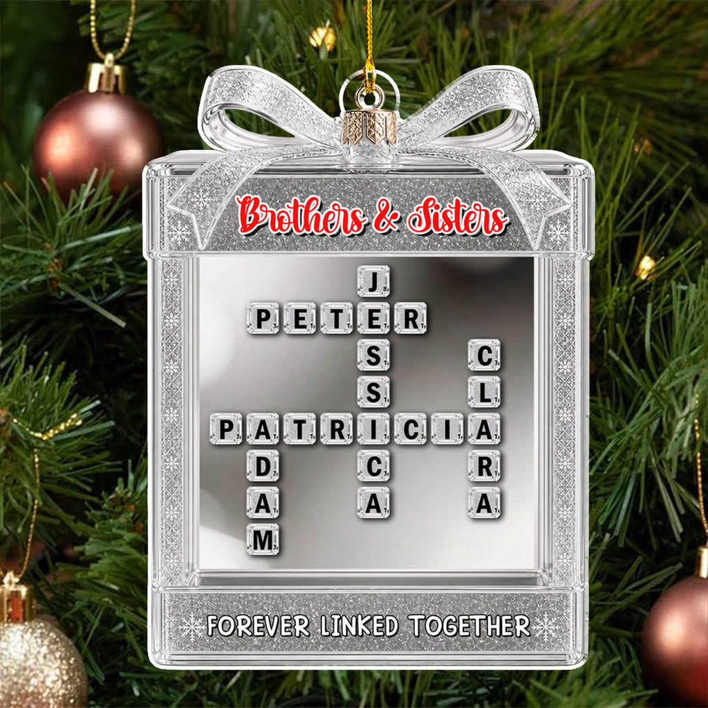 Custom Keepsake Christmas Ornament •  Connected For Life - Personalized Acrylic Ornament