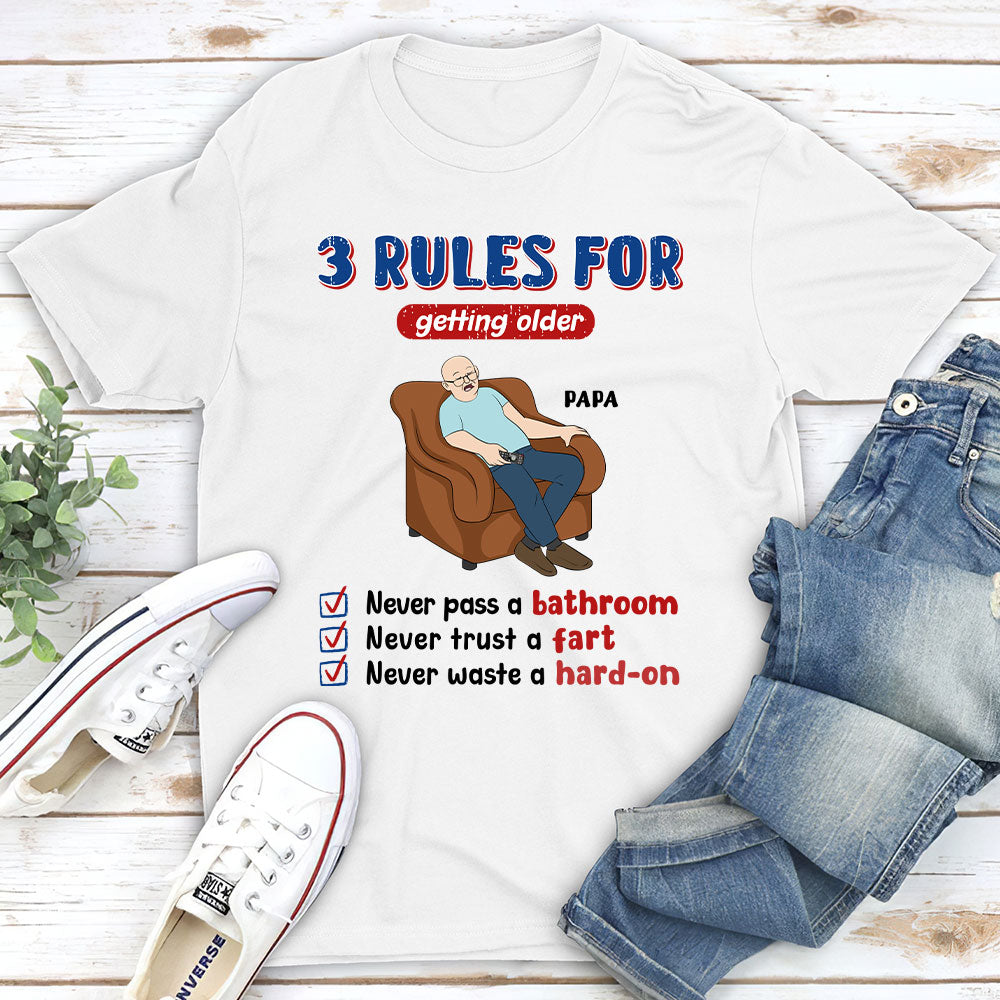 Custom Father's Day, Special Gift for Dad & Grandpa • Grandpa Rules Laugh Leak Repeat - Personalized Shirt