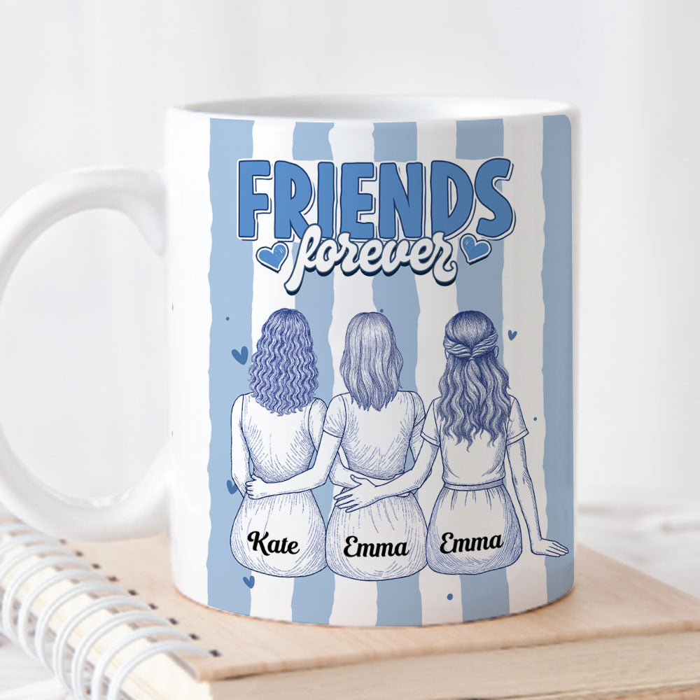 Custom Best Friend, Christmas & Birthday Friendship Keepsake Gift • Sister Friend Always By My Side - Personalized Coffee Mug