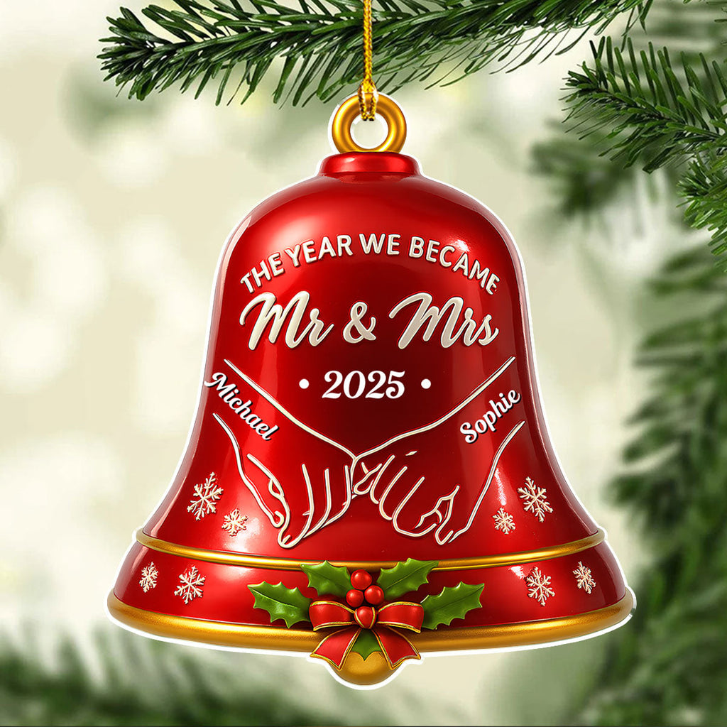 Custom Couple Christmas Ornament, Anniversary Gift •  The Sound Of Cathedral - Personalized 3D Effect Acrylic Ornament