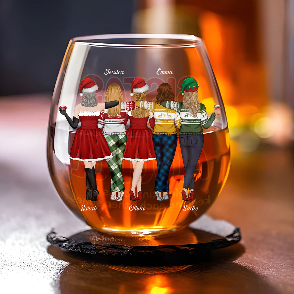 Alcohol Tolerating Christmas - Personalized Wine Glass