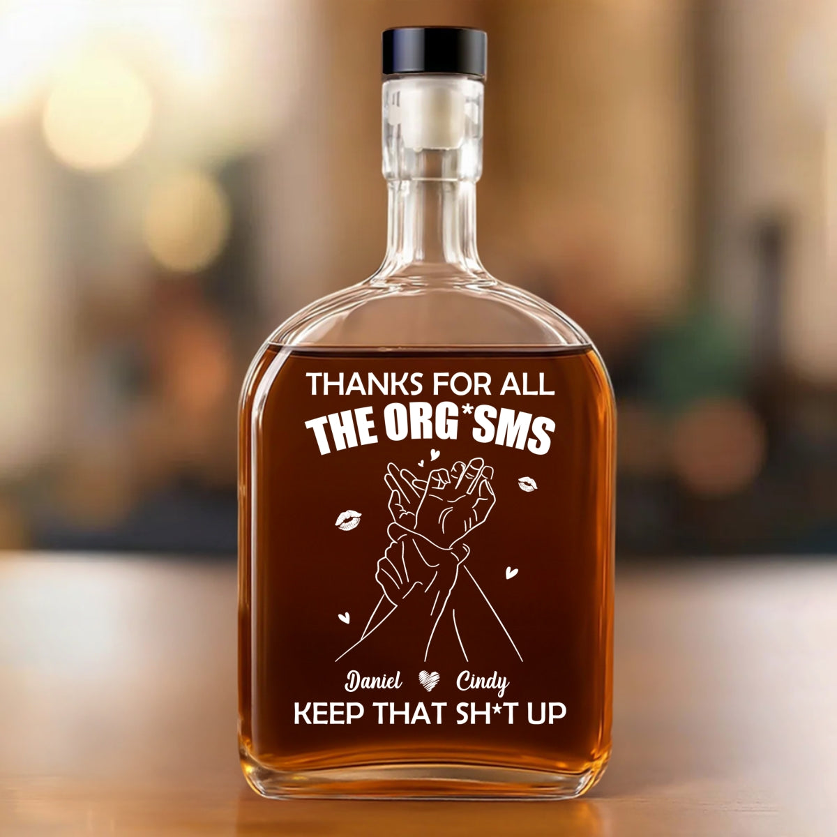 Thanks For All - Personalized Spirits Decanter