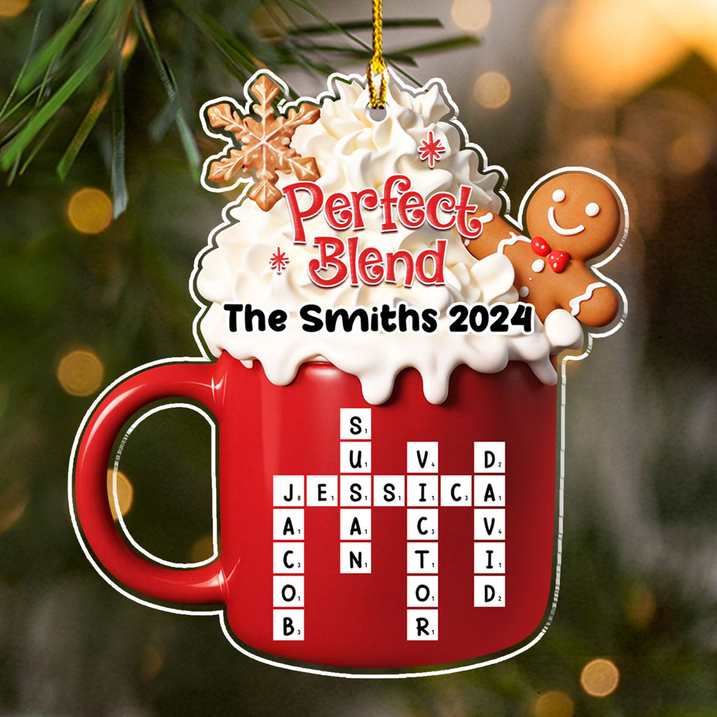 Custom Sister Christmas Ornament •  Perfect Hot Cocoa - Personalized Acrylic Ornament