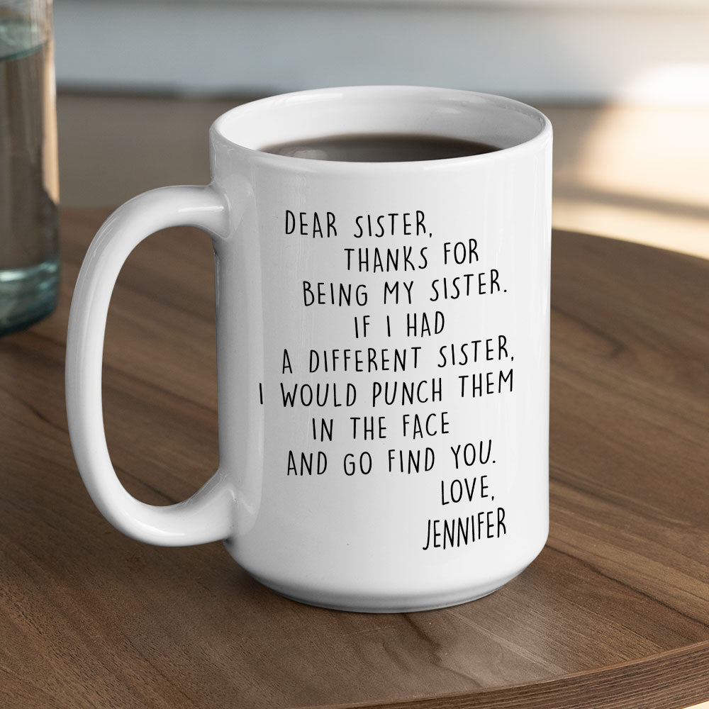 Custom Best Friend, Christmas & Birthday Friendship Keepsake Gift • If I Had A Different Bestie - Personalized Coffee Mug