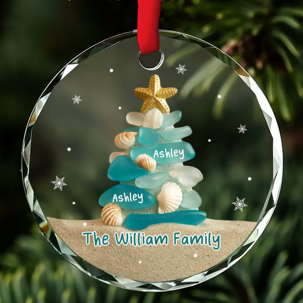 Custom Family Ornament, Christmas Gift for Family Members •  Merry Moments - Personalized Glass Ornament