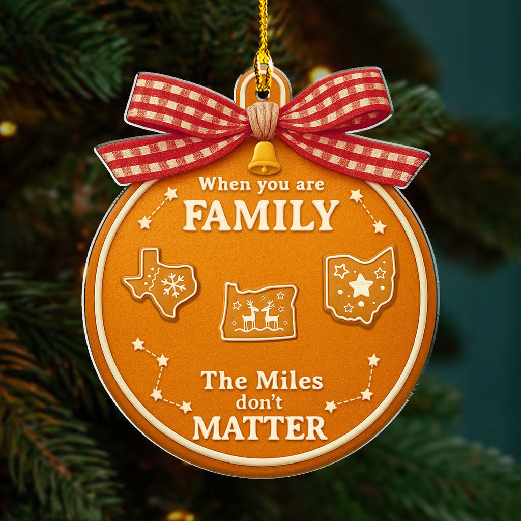 Custom Family Ornament, Christmas Gift for Family Members •  The Miles - Personalized Acrylic Ornament
