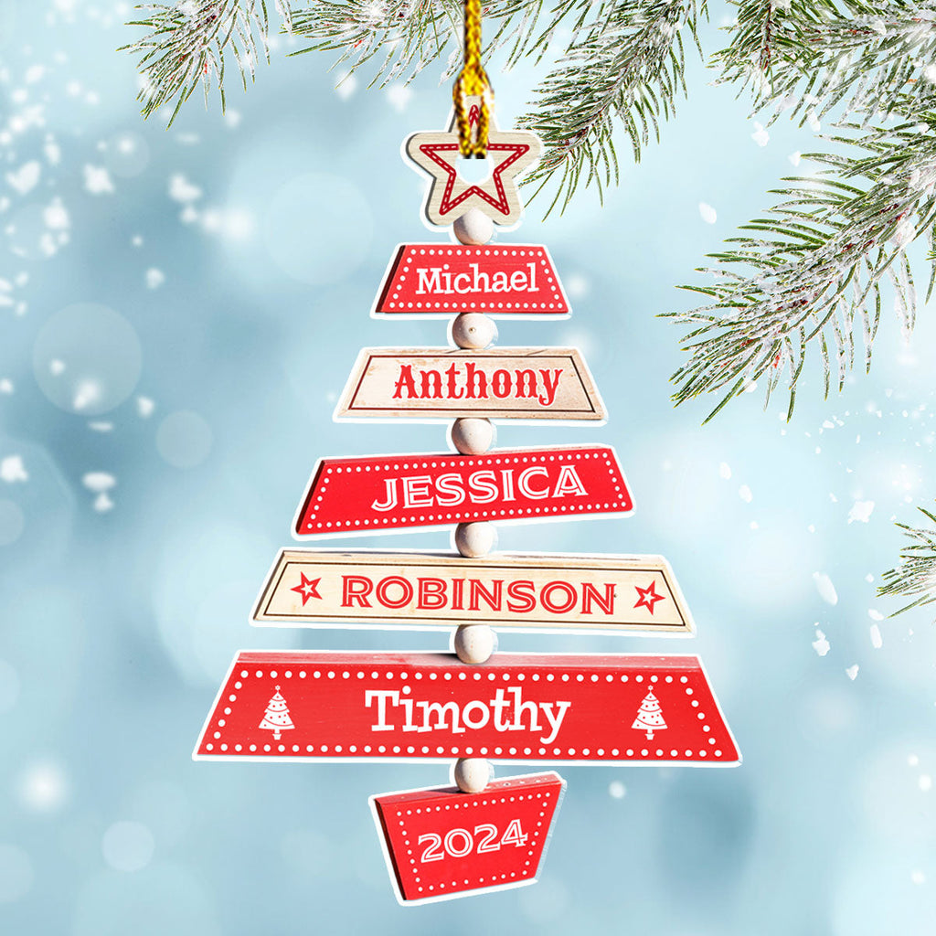 Custom Family Ornament, Christmas Gift for Family Members •  Family Tree - Personalized Acrylic Ornament
