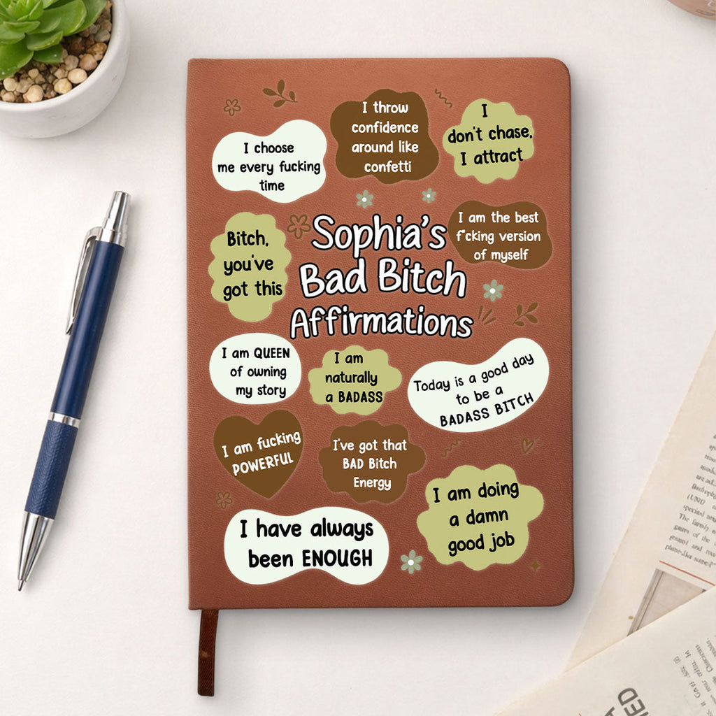 I Am More Than Enough - Personalized Leather Journal