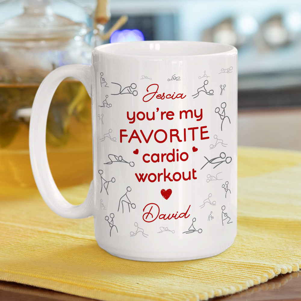 Custom Anniversary Keepsake Gifts For Couple • Favorite Cardio Workout - Personalized Coffee Mug