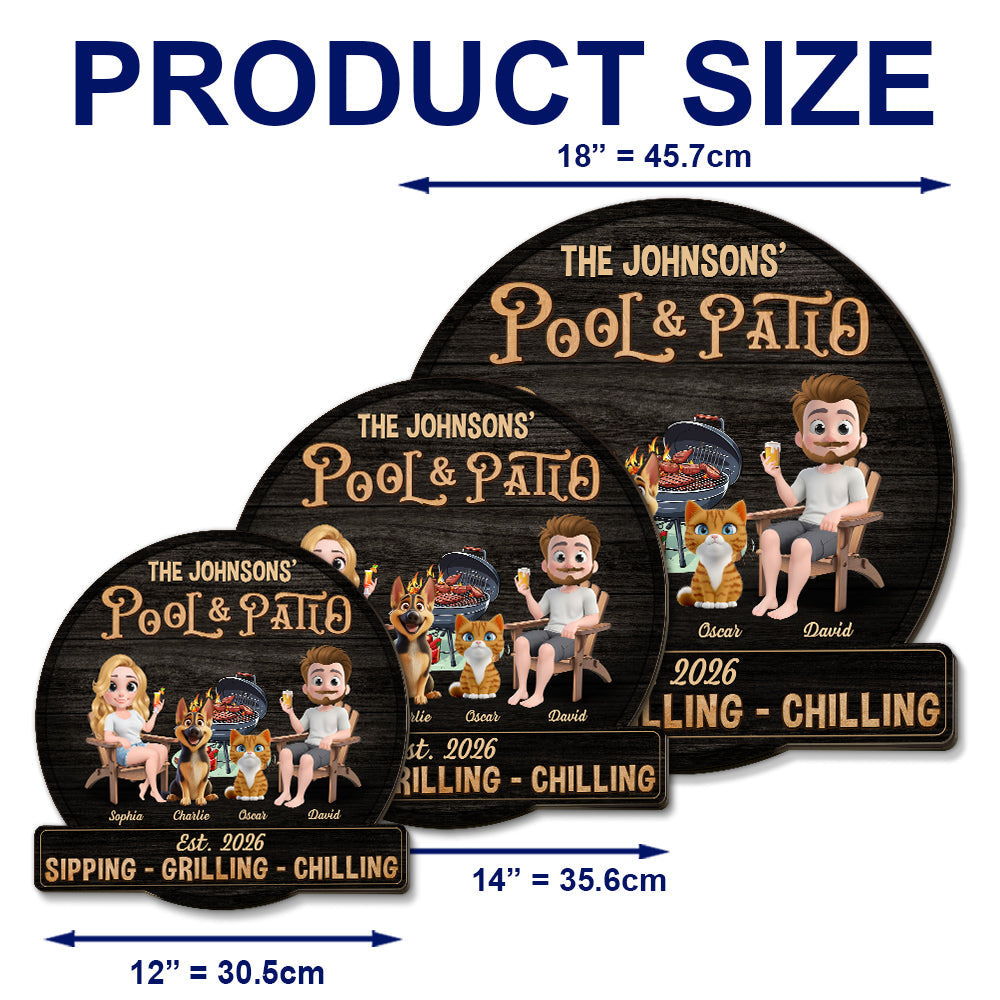 Custom Home & Wall Decor, Birthday & Christmas Gift • We At Pool And Patio With Pet - Personalized Wood Sign