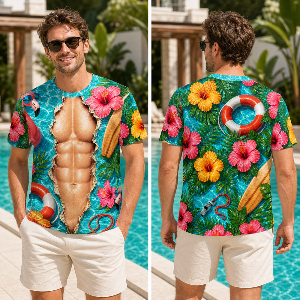 Custom Christmas Anniversary Keepsake Gifts For Husband • Hawaii Vibes - Personalized All-over-print T-shirt