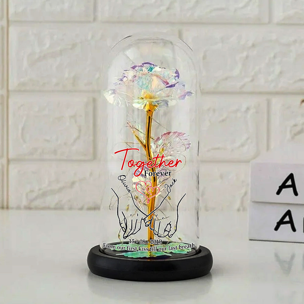 Together Forever - Personalized Sparkly Rose