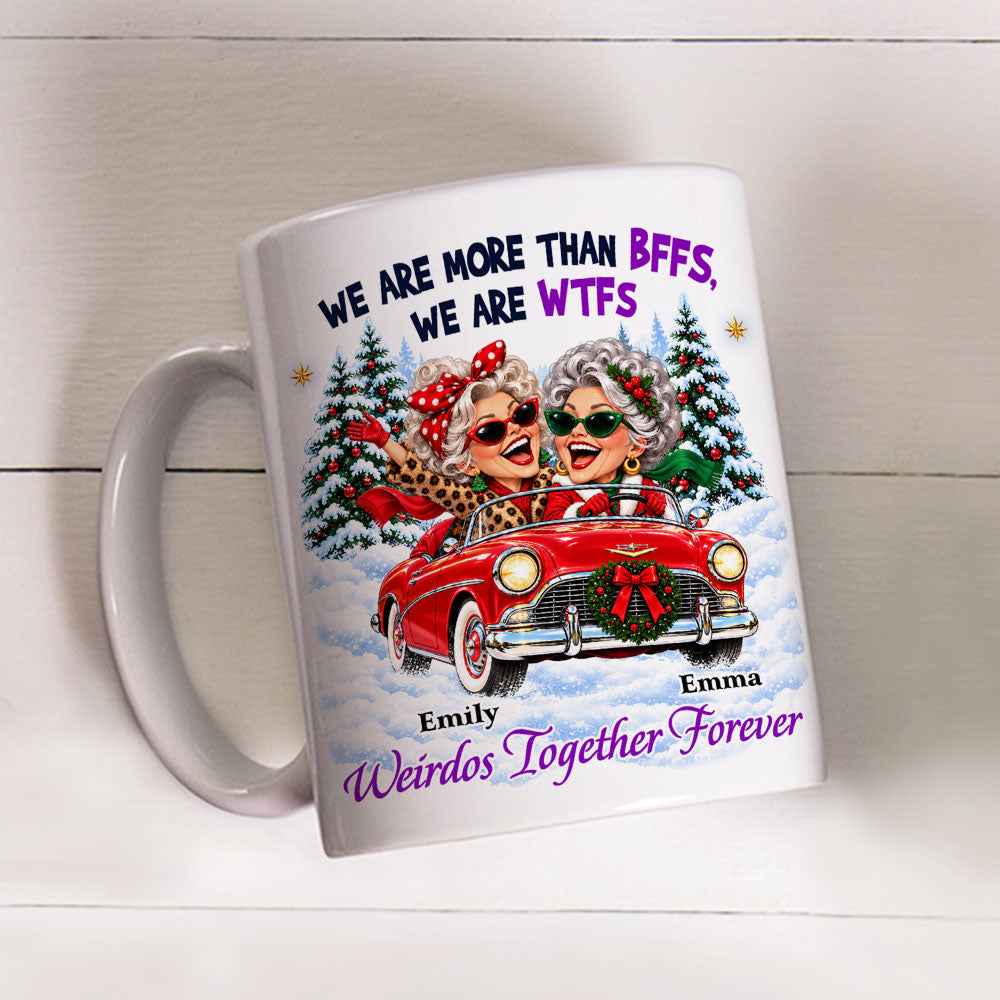 Custom Best Friend, Christmas & Birthday Friendship Keepsake Gift • Road Trip Weirdos - Personalized Coffee Mug