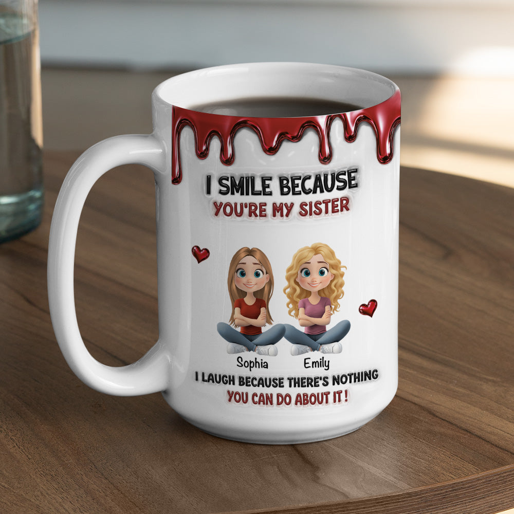 Custom Christmas & Birthday Gift For Brother • Because You Are My Brother - Personalized 3D Inflated Effect Mug