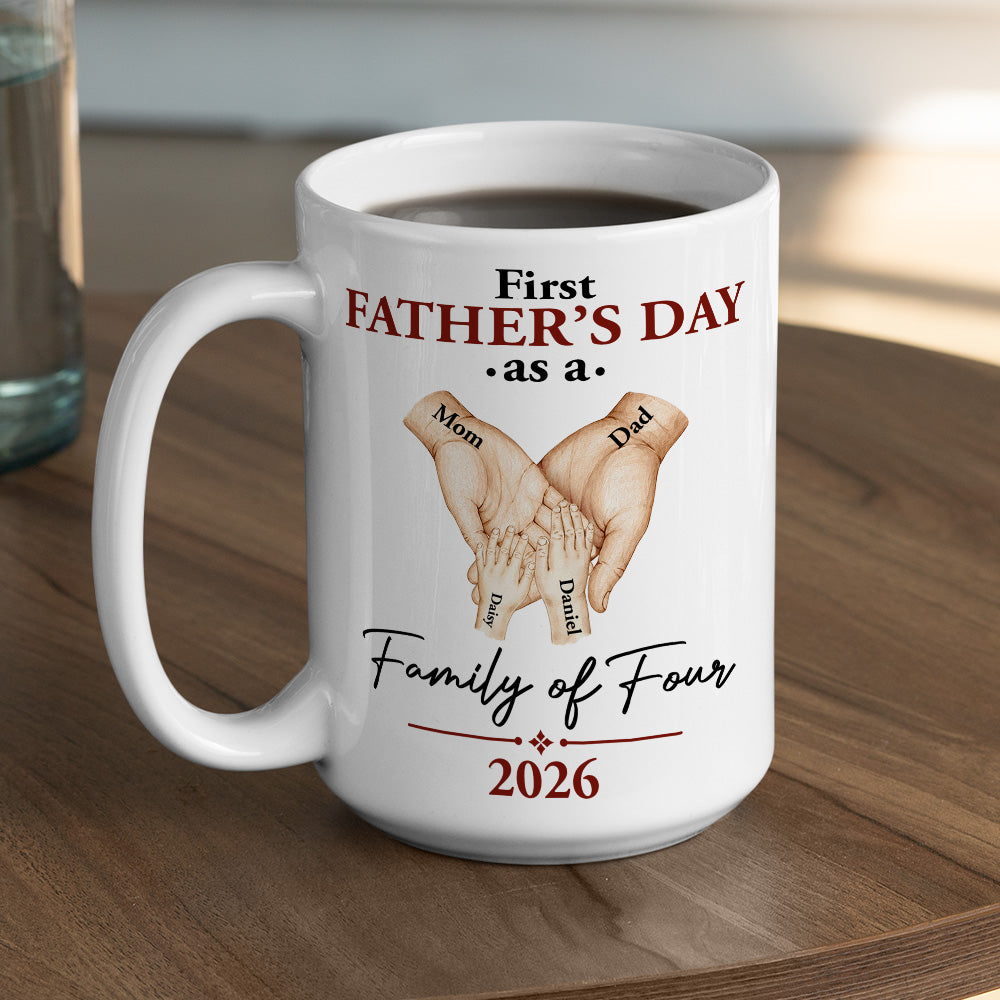 Custom Anniversary Keepsake Gifts For Couple • Our Family Of Three - Personalized Coffee Mug