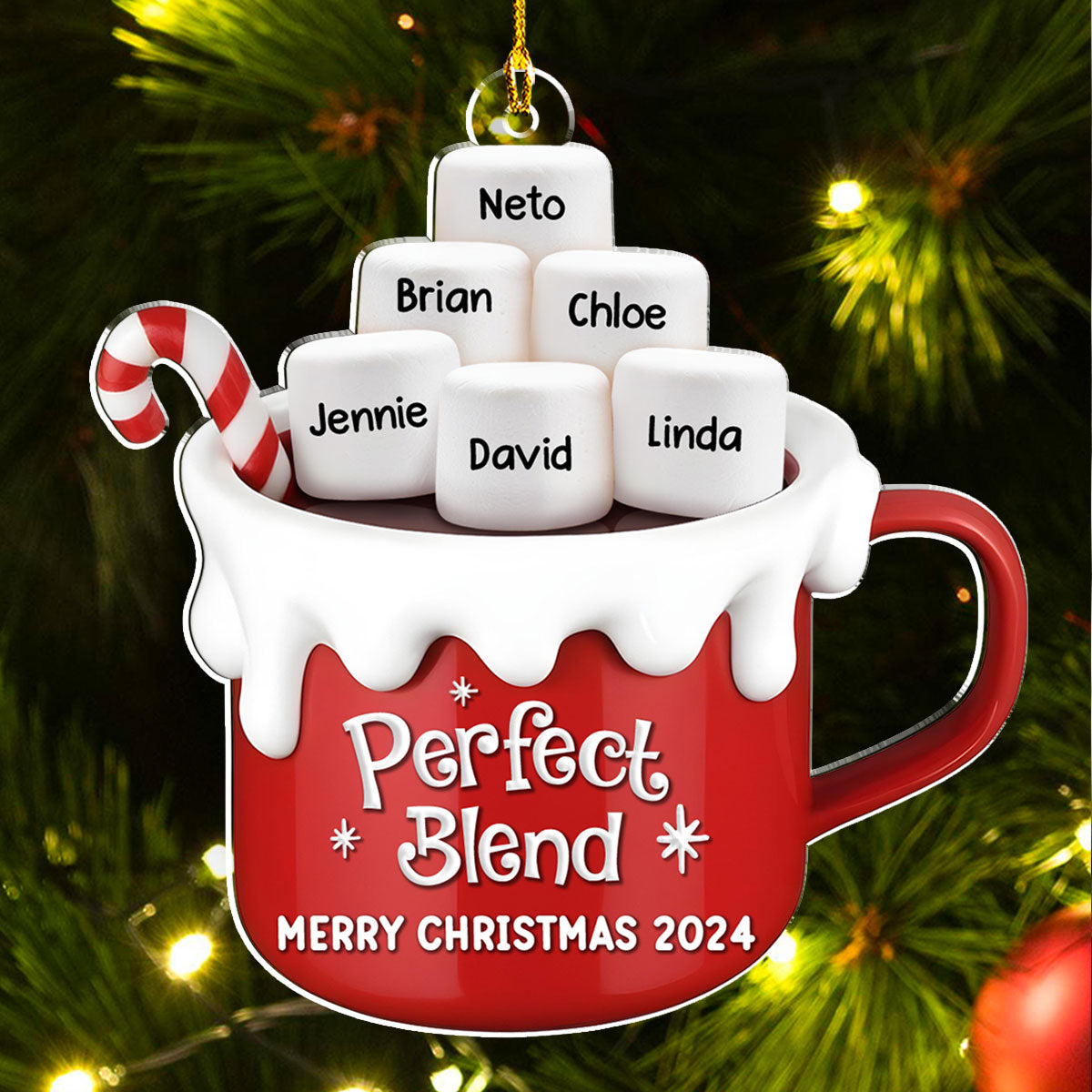 Custom Sister Christmas Ornament •  Perfect Blend - Personalized Acrylic Ornament