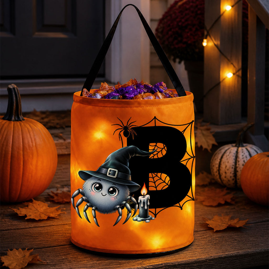My Spiderman In Halloween - Personalized Light Up Basket