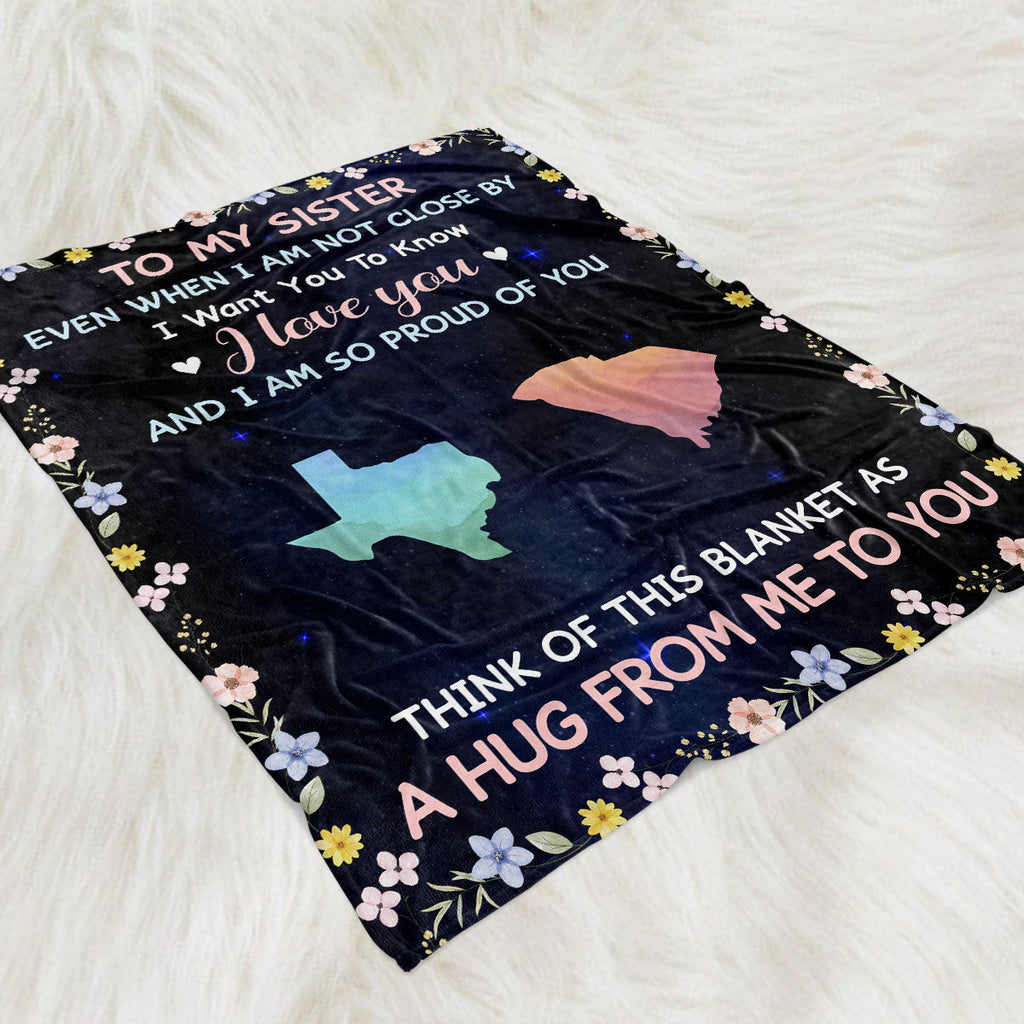 A Hug From Me To You - Personalized Fleece Blanket